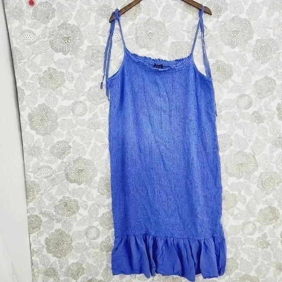 Eloquii Dresses & Skirts - Eloquii Midi Tank Dress Ruched Tied Shoulder 26/28 Unlined